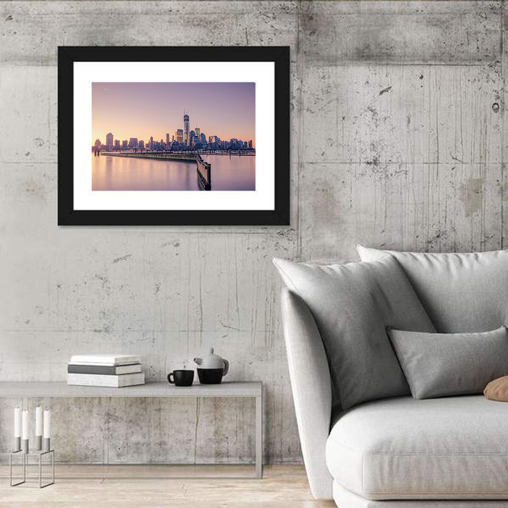 New York City Skyline Wall Art in a room, landscape