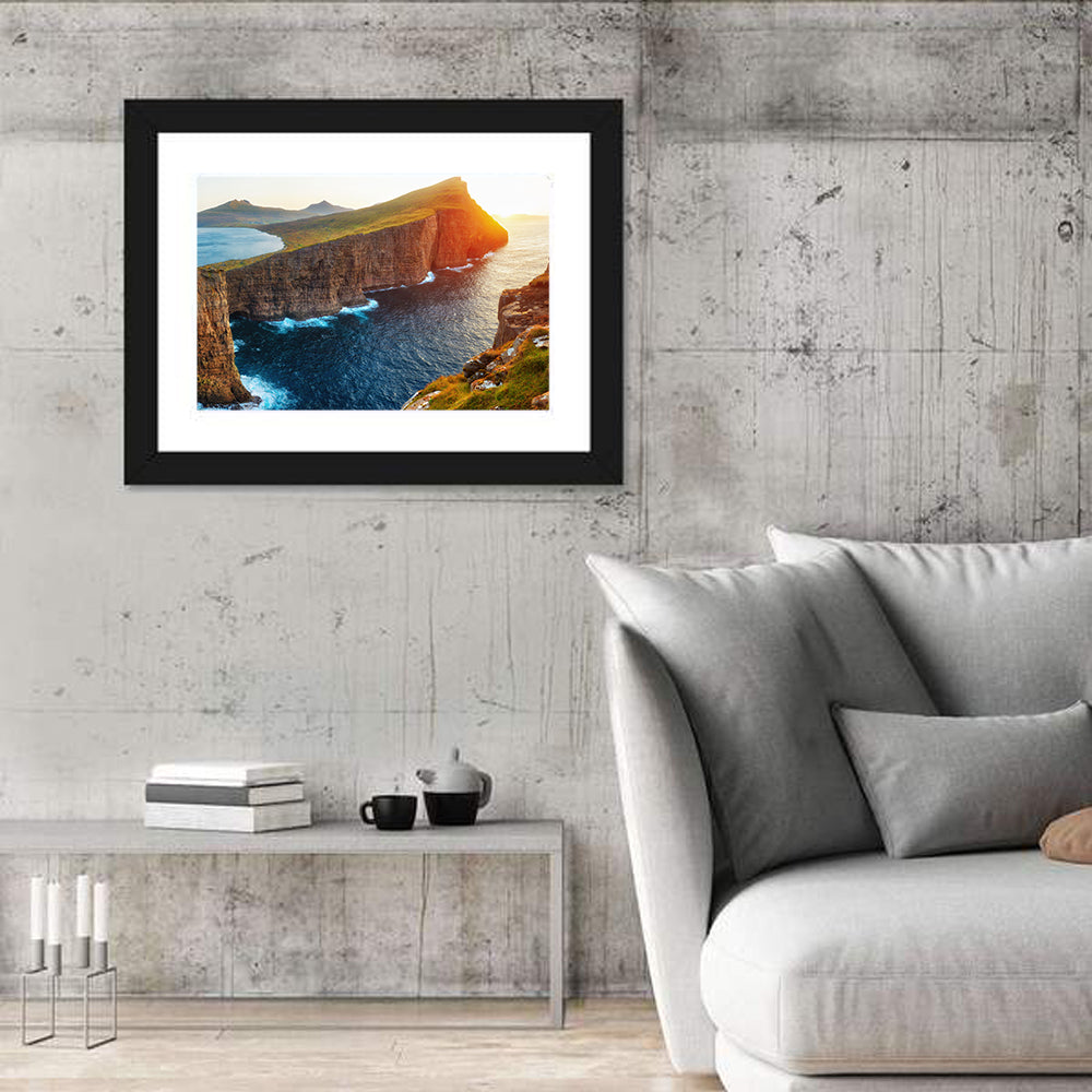 Sørvágsvatn Lake, Faroe Islands Wall Art in a room, landscape
