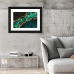 Malachite Marble with Gold Vein Wall Art