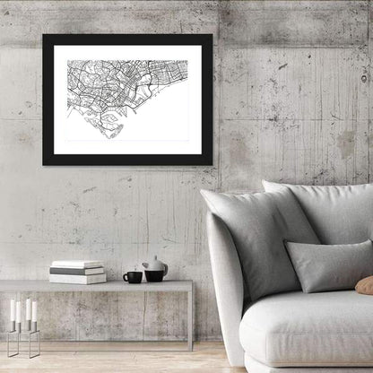 City Map Of Singapore Wall Art