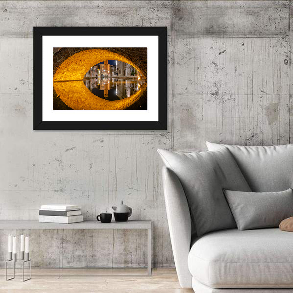 Tre Ponti Di Comacchio, Italy Wall Art in a room, landscape