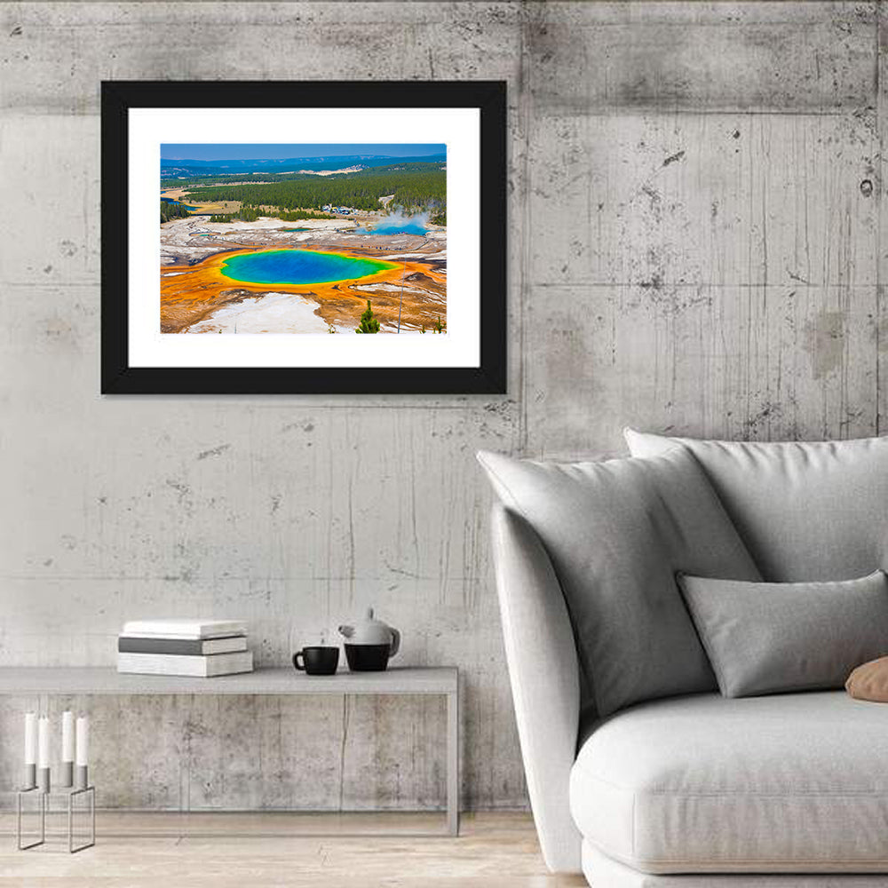 Grand Prismatic Spring Aerial View Wall Art