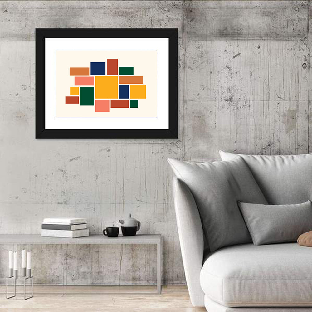 Geometric Mosaic Mood Board Wall Art