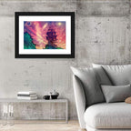 Tall Ship on Cosmic Waves Wall Art