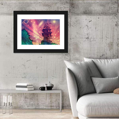 Ship On Sea Waves Wall Art
