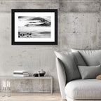 Misty Chinese Lake with Bridge Wall Art