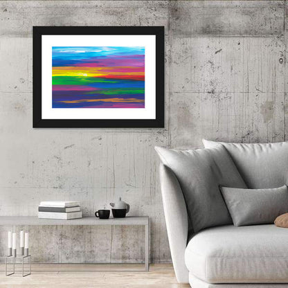 Colorful Sunset Abstract Wall Art
