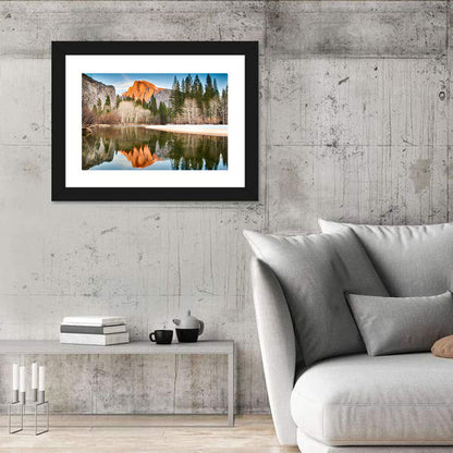 Half Dome Reflection In Merced River Wall Art