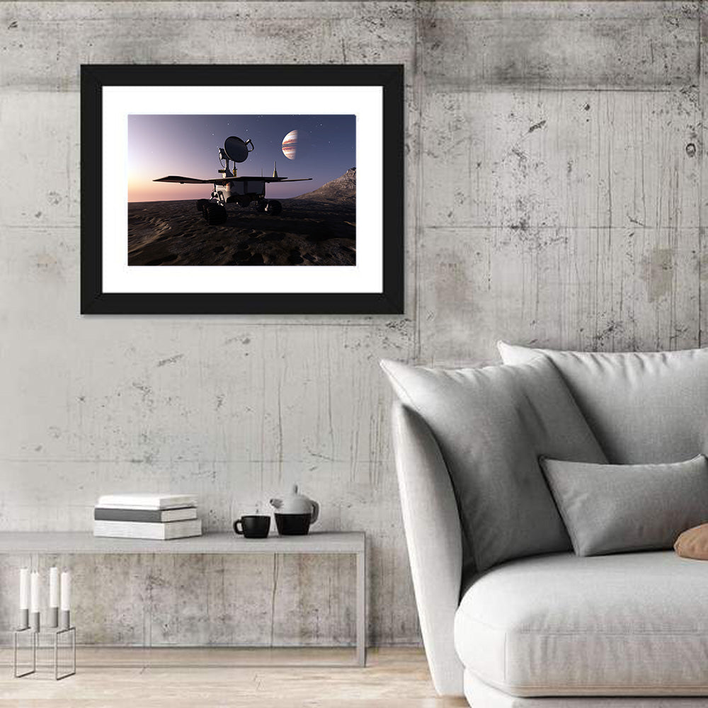 Rover Before a Ringed Giant Wall Art