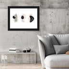 Minimalist Abstract Triptych with Gold Accents Wall Art