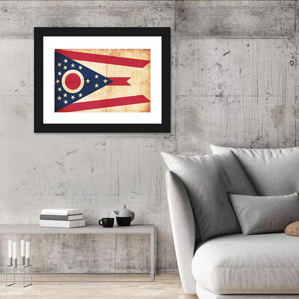 Ohio State Swallowtail Flag Wall Art