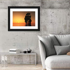 Sailing Ship at Golden Sunset Wall Art