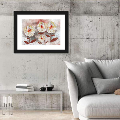 Rose Flower Illustration Wall Art