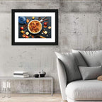 Apple Tart with Blue Teapot Wall Art