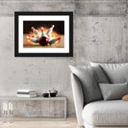 Fiery Bowling Strike Wall Art