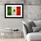 Vintage Mexican Flag Emblem Wall Art