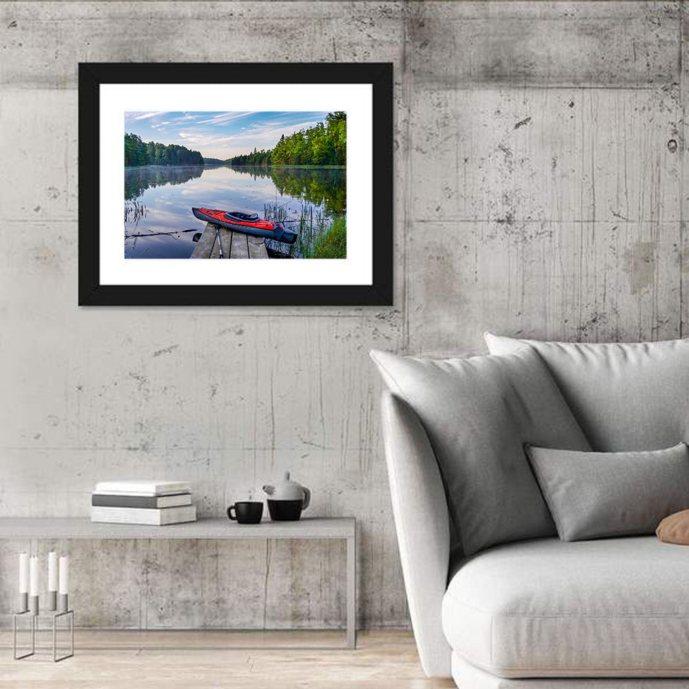 Red Kayak at Lake Kabetogama Wall Art