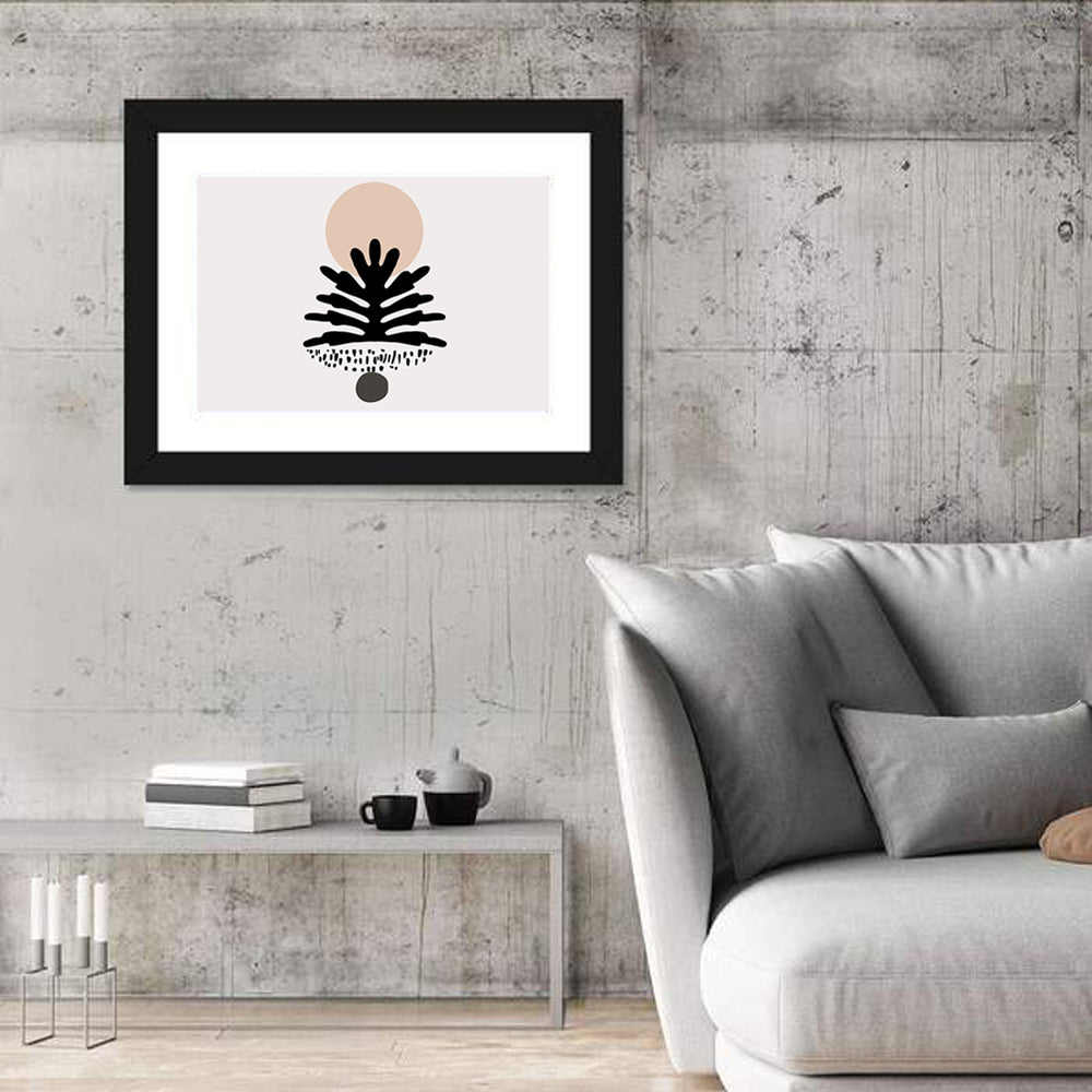Textured Tropical Tree Wall Art in a room, landscape