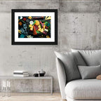 Charcuterie Tray with Wine Glasses Wall Art