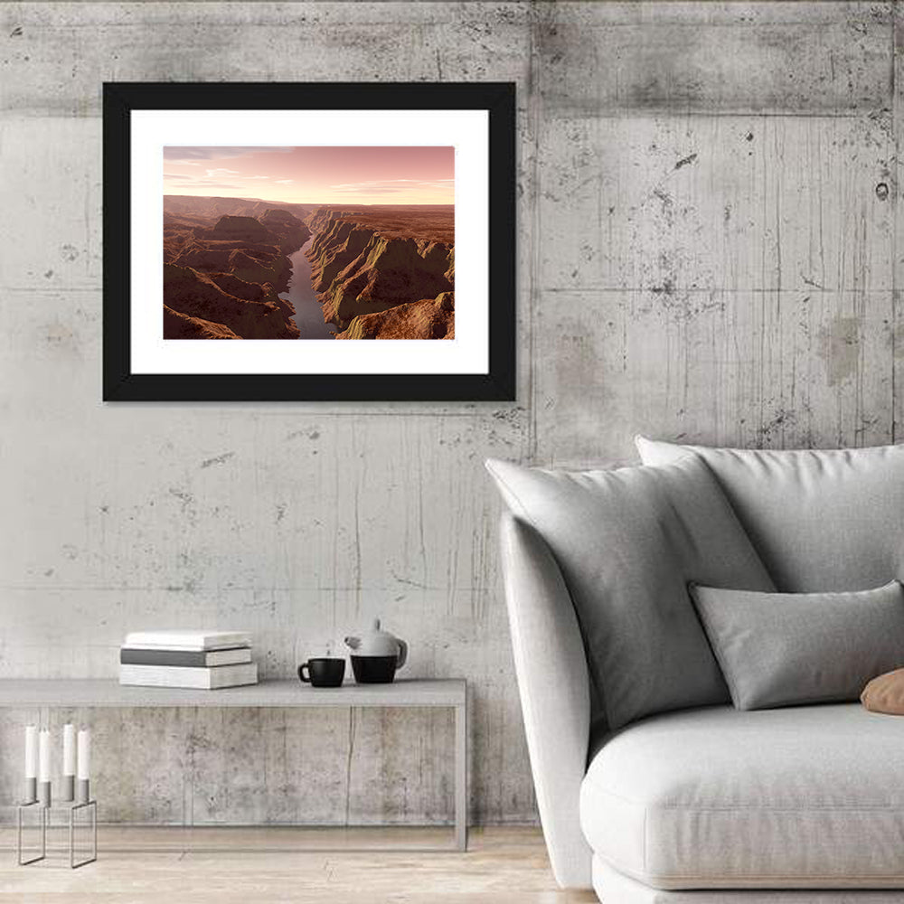 Death Canyon Aerial View Wall Art