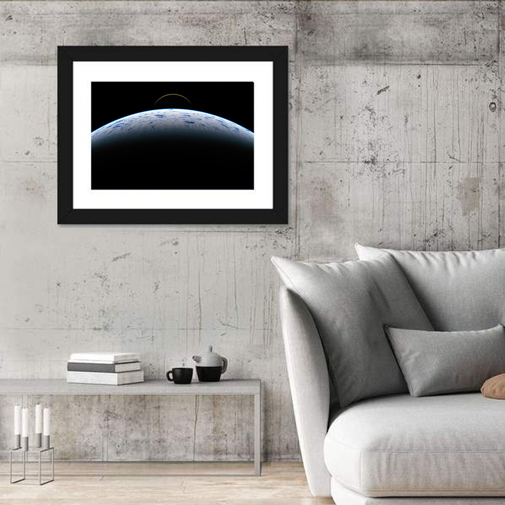 Earth and Moon from Orbit Wall Art