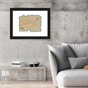 Pirate Treasure Map Wall Art