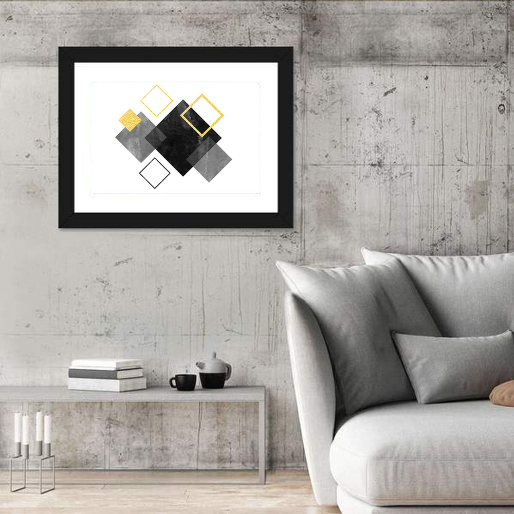 Layered Squares Composition Wall Art
