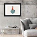 Red Lighthouse on Planet Wall Art