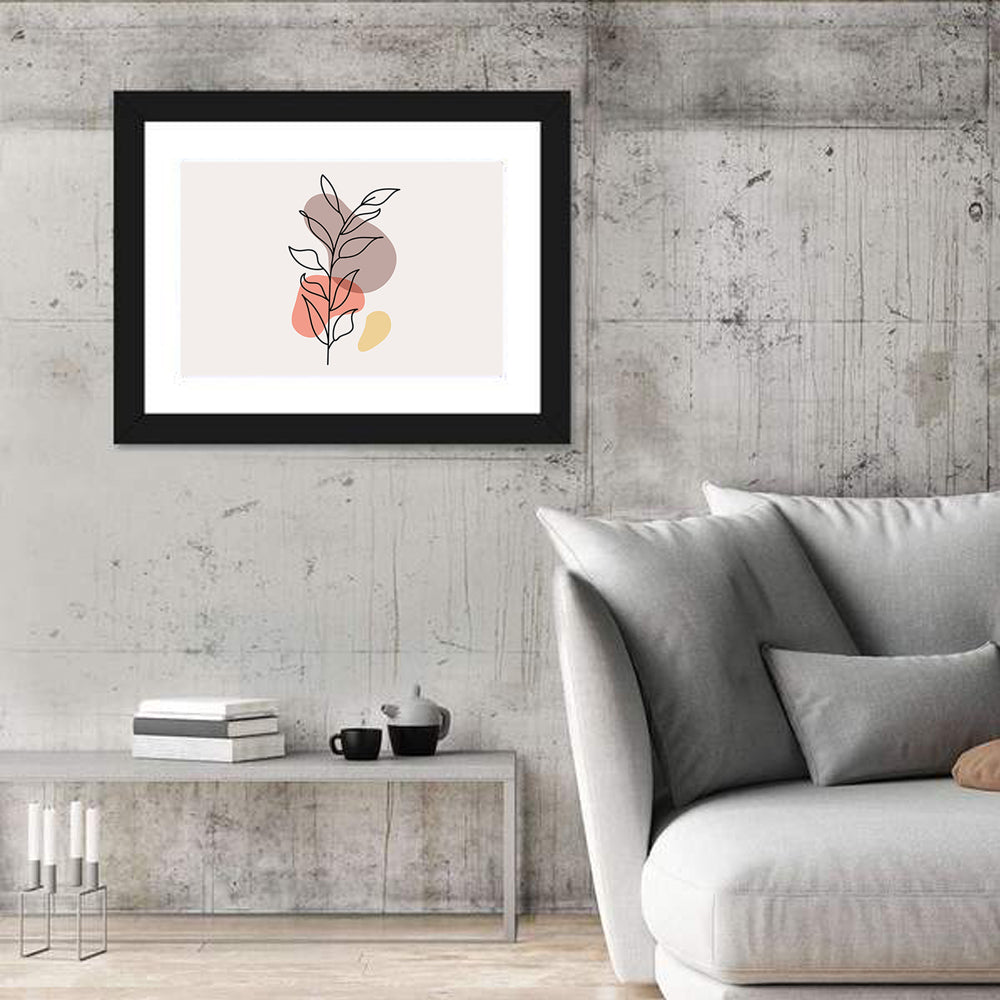 Minimalist Floral Line Drawing Wall Art