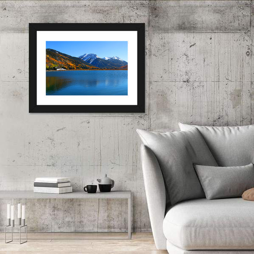 Crystal Lake Colorado Autumn Reflection Wall Art