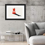 Rook Tower with Bitcoin Emblem Wall Art