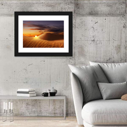 Sandy Desert Sunset Wall Art