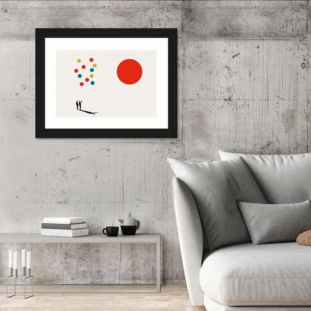 Symbol of Partnership Wall Art in a room, landscape