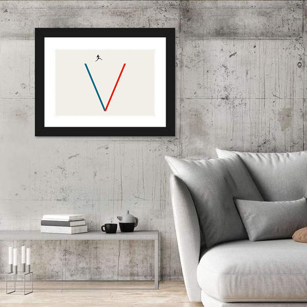 Victory V Runner Silhouette Wall Art