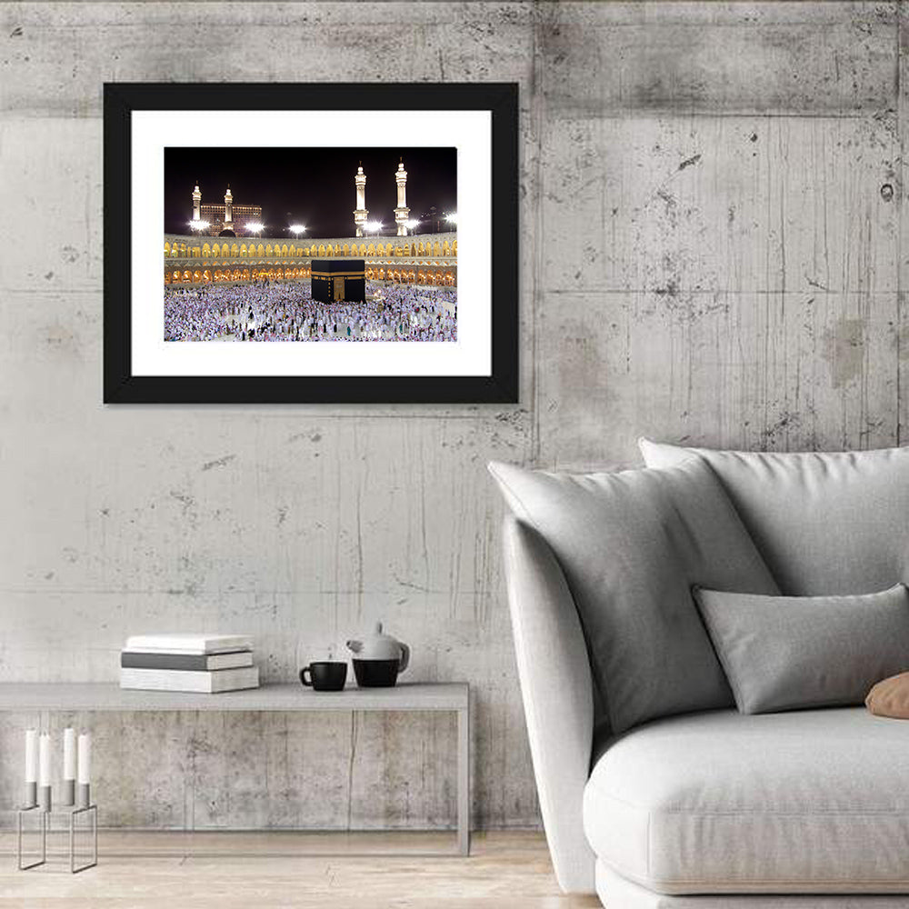 Night Gathering at the Kaaba Wall Art in a room, landscape