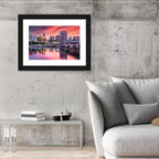 Hartford Skyline at Sunset Wall Art