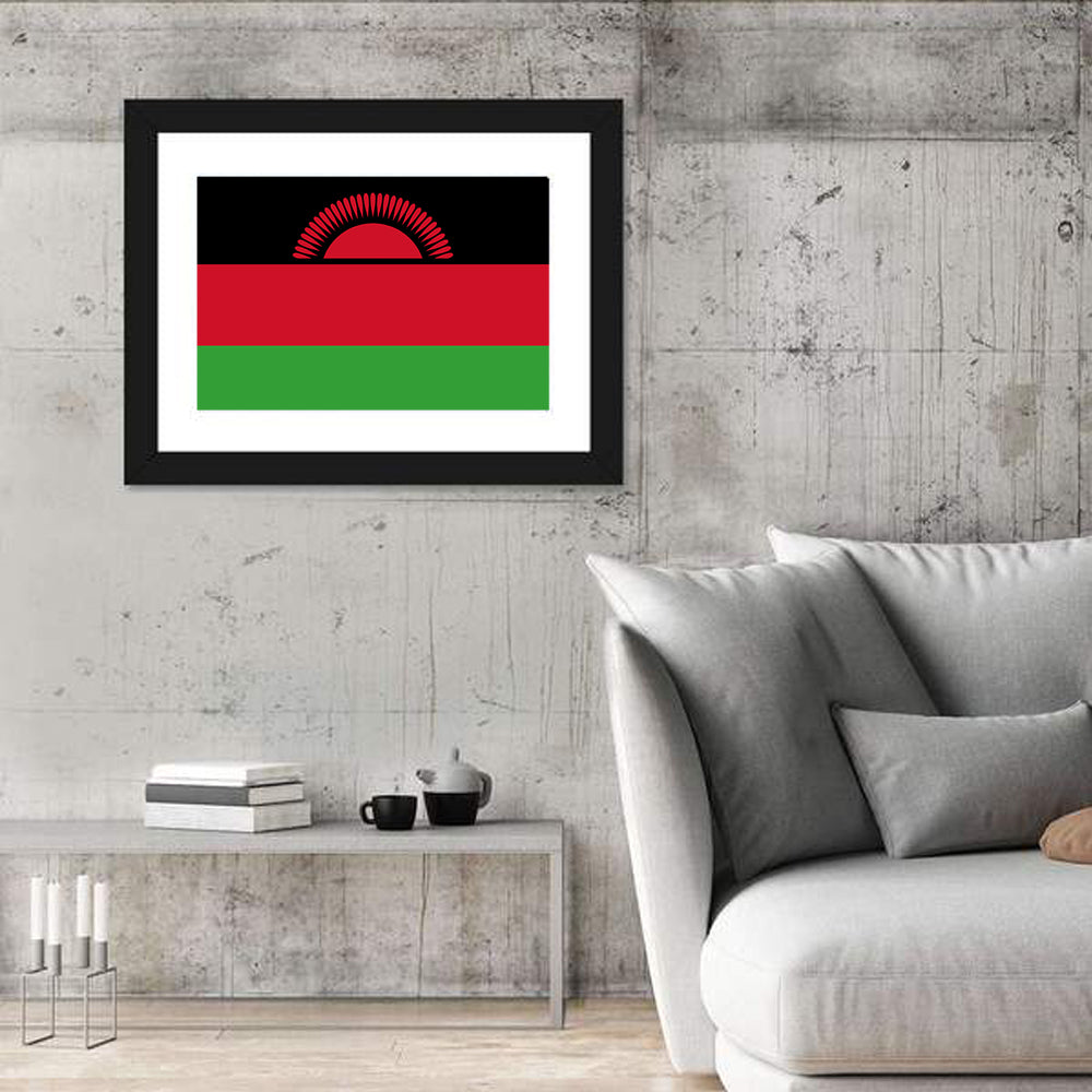 Malawi National Flag Wall Art