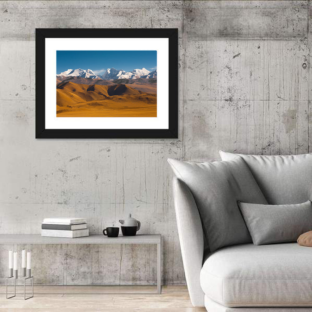 Peaks of the Himalayas Wall Art in a room, landscape