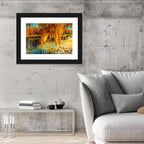 Autumn Lake with Weeping Willow Wall Art
