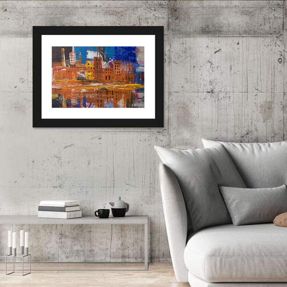 Metropolis Reflective Cityscape Wall Art