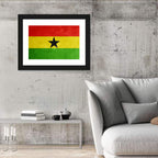 Ghana Flag with Centered Black Star Wall Art