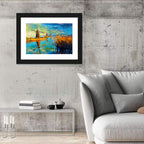 Windmills by the Lake Wall Art