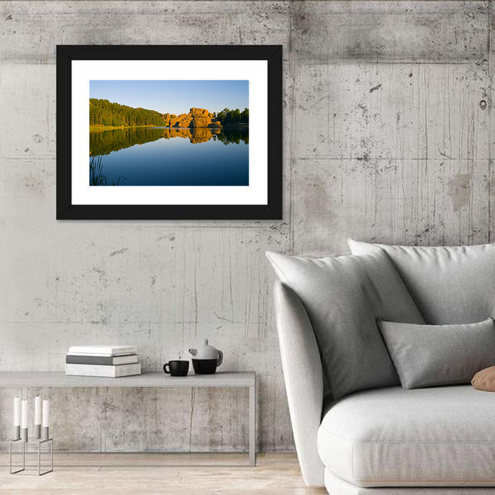 Sylvan Lake Golden Hour Reflection Wall Art