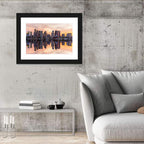 Boston Harbor Skyline at Dusk Wall Art