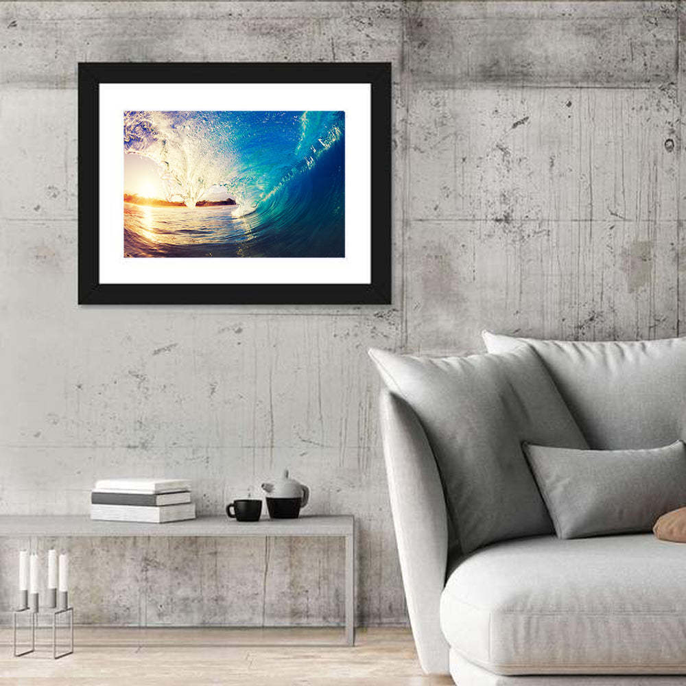 Barrel Wave at Sunrise Wall Art