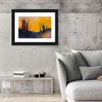 Surreal Hilly Silhouettes Wall Art