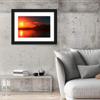 Sunset Reflection Over Mountain Lake Wall Art