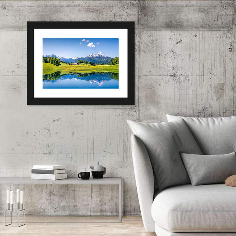 Watzmann Reflection at Ramsau Wall Art
