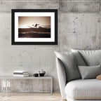 Backlit Paddleboard Silhouette at Sunrise Wall Art