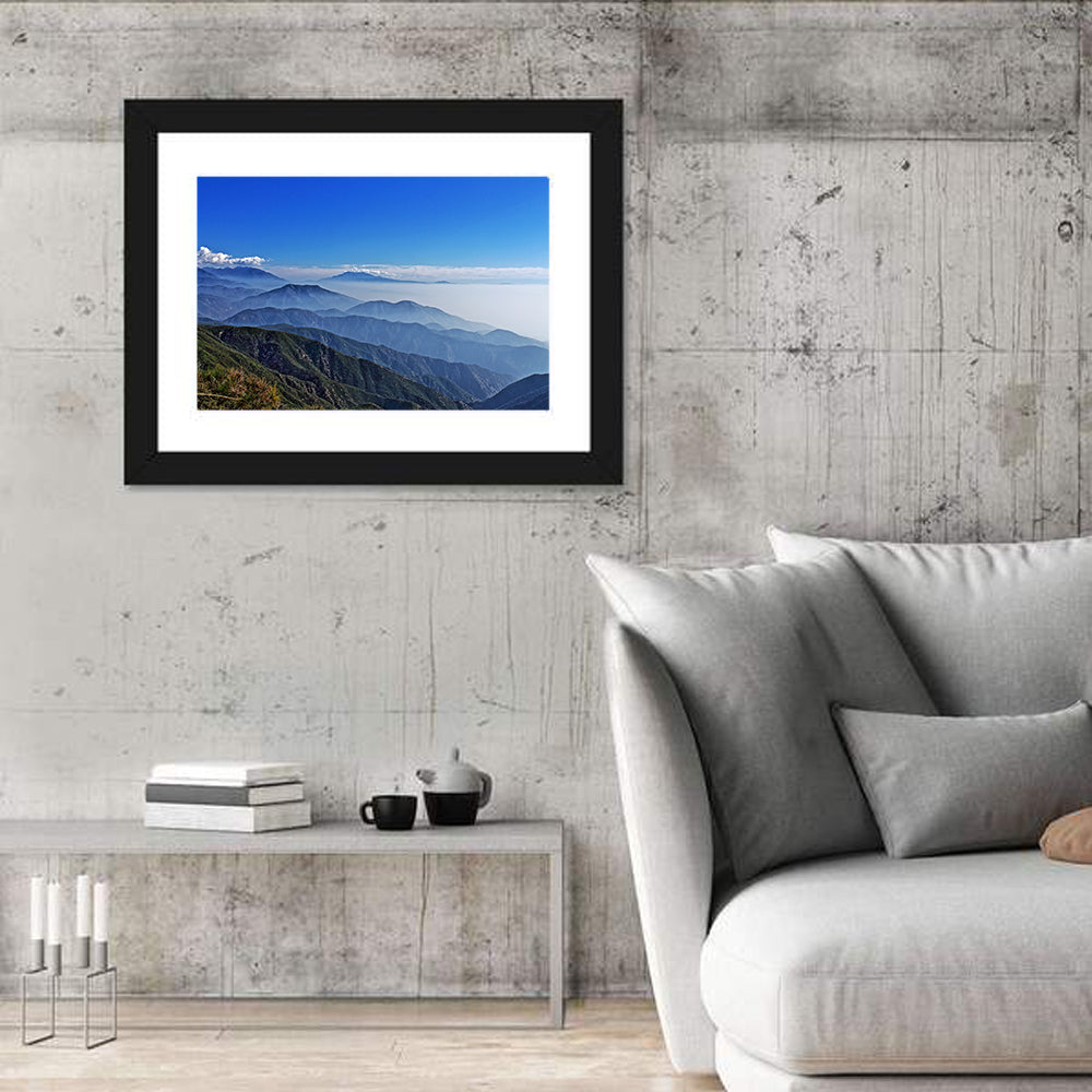 Big Bear Mountain Range Wall Art in a room, landscape